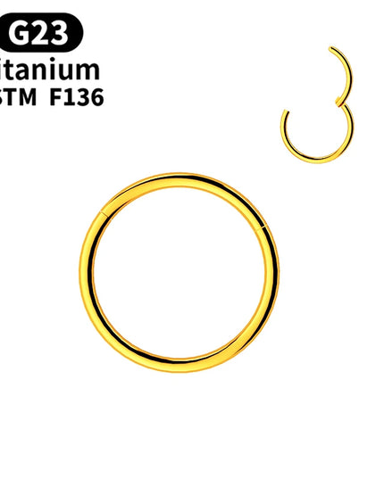 G23 Titanium Nose Rings Mixed Color Body Clips Hoop For Women Men Cartilage Piercing Jewelry Segment Lip Ear L Ring Hoop