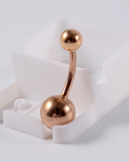 1Piece Surgical Steel Anodized Belly Button Rings Matte Balls Navel Studs Banana  Curved Barbell Body Piercing Jewelry 14g