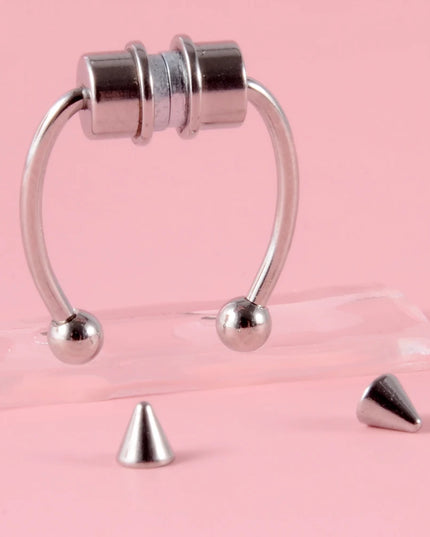 Fake Piercing Nose Ring Non Pierced Magnet Septum Hoop Horseshoe Magnetic Nose Ring Ear Clip Piercing Jewelry
