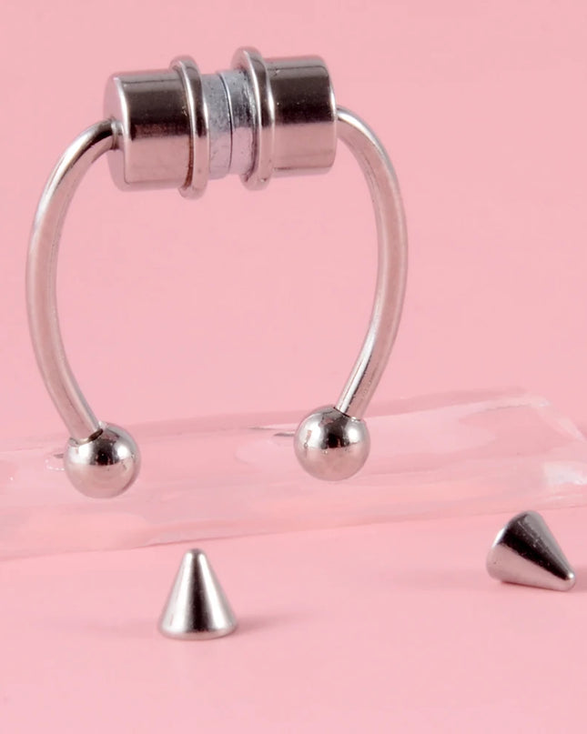 Fake Piercing Nose Ring Non Pierced Magnet Septum Hoop Horseshoe Magnetic Nose Ring Ear Clip Piercing Jewelry