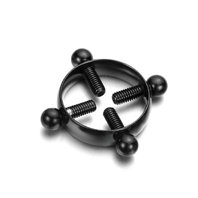 Fake Nipple Piercing Jewelry Screw Nipple Ring Clamps Stainless Steel Women Bra Breast Round Shield Body Jewelry 1 PC