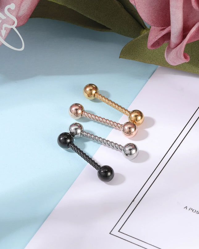 ZS 2PCS Stainless Steel Nipple Piercing Bar For Women 14G Crystal Heart Nipple Shield Ring Horseshoe Barbell Sexy Nipple Jewelry