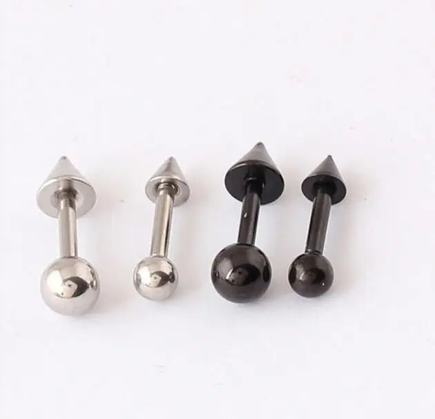 2 piece 1.2x6x3mm 4mm New Ball and Spike Tragus Piercing Stud Earring Tragus Ear Piercing Body Jewelry