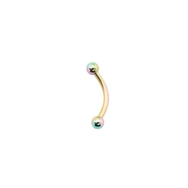 Alisouy 2Pcs Stainless Steel Curved Eyebrow Nose Lip Earrings Nipple Piercings Punk Unisex Body Piercing Septum Sieraden
