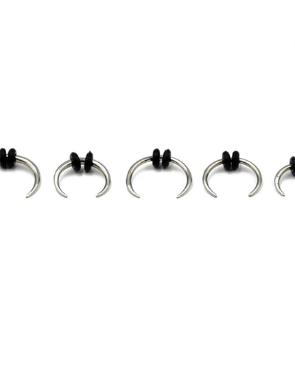 1 Piece Surgical Steel OX Horn Vintage Nose Septum Hoop Rings Ear Septum Clicker Horseshoe Nose Ear Taper Piercing Body Jewelry