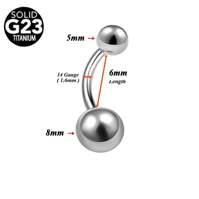 1PC Titanium G23 Belly Button Rings Fashion Hot Sexy Factory Price Simple Lounger Navel Ring Bar Stud Banana Piercing Jewelry