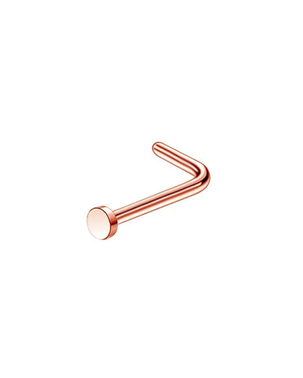 1pc Screw Curved Prong Nose Studs Rosegold Nose Rings Body Piercing jewelry Small Earrings For Women Gilrs Nostril Piercings