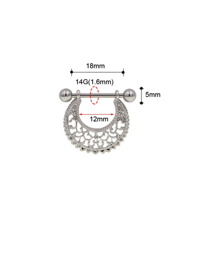 1 Pair Punk Heart nipple piercing jewelry Stainless Steel Nipple Ring Nipple Shield Piercing Jewelry Sexy Body Jewelry For Women
