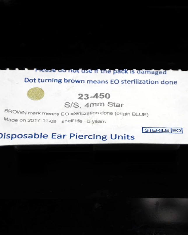 1 Piece Sterilized Disposable Safety Nose Ear Piercing Device Sterile Bezel Cute Earring Crystal Flower Studs Ear Piercer Unit