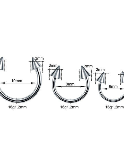 1PC Hot Sale Nose Horseshoe Ring Nose Septum Ring G23 Titanium Circular Piercing Ear Cartilage Tragus Body Jewelry Piercing