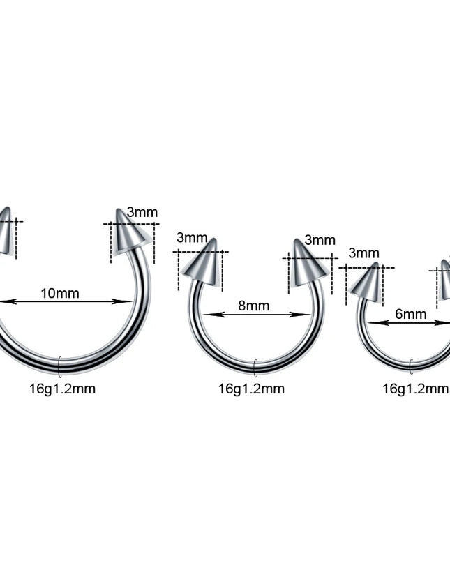 1PC Hot Sale Nose Horseshoe Ring Nose Septum Ring G23 Titanium Circular Piercing Ear Cartilage Tragus Body Jewelry Piercing