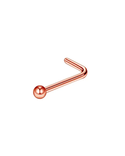 1pc Screw Curved Prong Nose Studs Rosegold Nose Rings Body Piercing jewelry Small Earrings For Women Gilrs Nostril Piercings