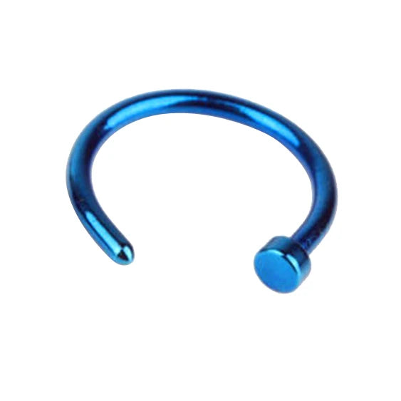 2PCS Stainlees Steel C Shape Nose Ring Women Girls Fake Piercing Hoop Stud Female Body Jewelry Party Gift