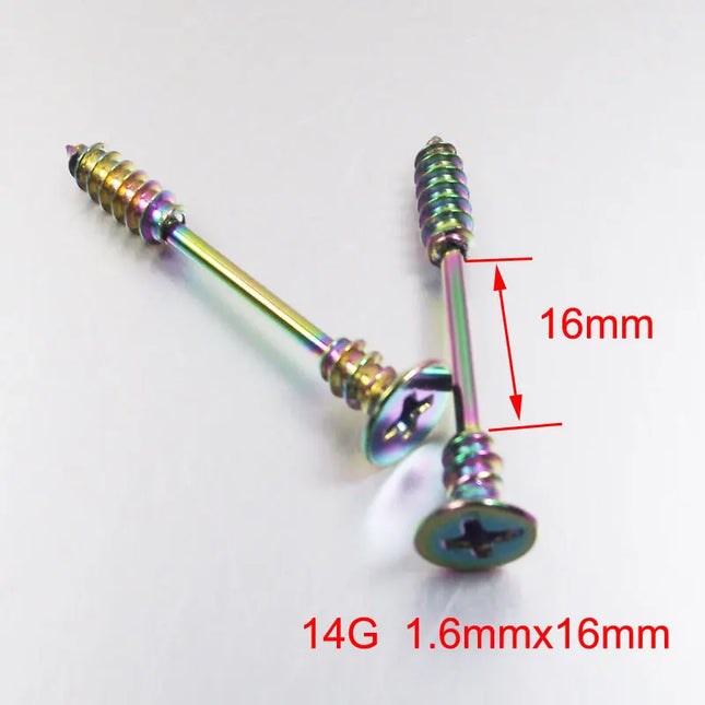 2 pieces 14G 16mm Sexy Mamilo Rings Screw Nipple Ring Barbell Body Piercing Jewelry Love Nipple Bar ring Women Gift