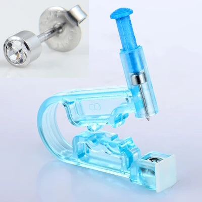 1 Piece Sterilized Disposable Safety Nose Ear Piercing Device Sterile Bezel Cute Earring Crystal Flower Studs Ear Piercer Unit