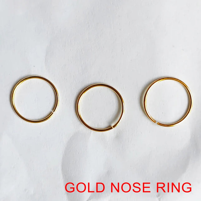 8mm Nose Ring 925 Sterling Silver plain Nose Hoop Piercing 16pcs/pack