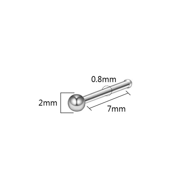1pc Screw Curved Prong Nose Studs Rosegold Nose Rings Body Piercing jewelry Small Earrings For Women Gilrs Nostril Piercings