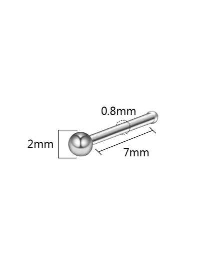1pc Screw Curved Prong Nose Studs Rosegold Nose Rings Body Piercing jewelry Small Earrings For Women Gilrs Nostril Piercings
