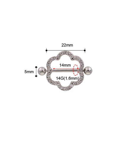 1 Pair Punk Heart nipple piercing jewelry Stainless Steel Nipple Ring Nipple Shield Piercing Jewelry Sexy Body Jewelry For Women