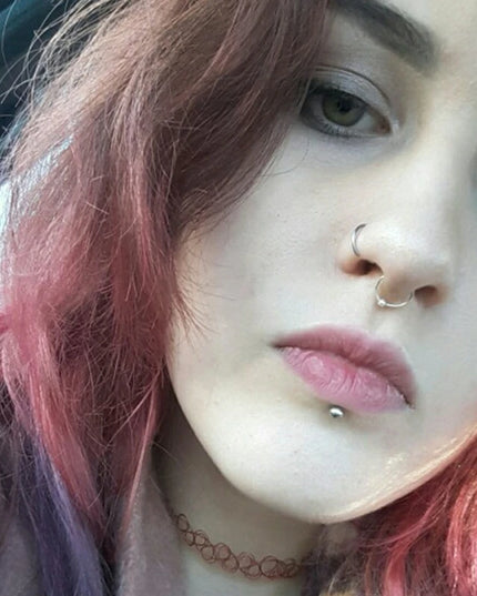 2PCS Stainlees Steel C Shape Nose Ring Women Girls Fake Piercing Hoop Stud Female Body Jewelry Party Gift
