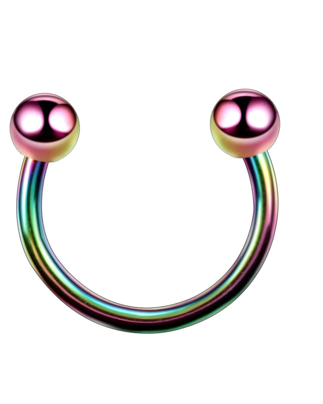 1PC Hot Sale Nose Horseshoe Ring Nose Septum Ring G23 Titanium Circular Piercing Ear Cartilage Tragus Body Jewelry Piercing