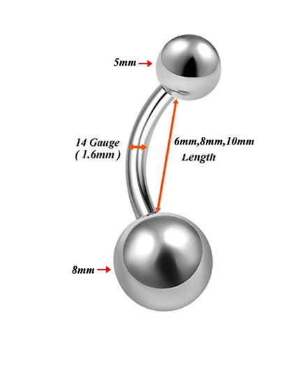 1PC Titanium G23 Belly Button Rings Fashion Hot Sexy Factory Price Simple Lounger Navel Ring Bar Stud Banana Piercing Jewelry