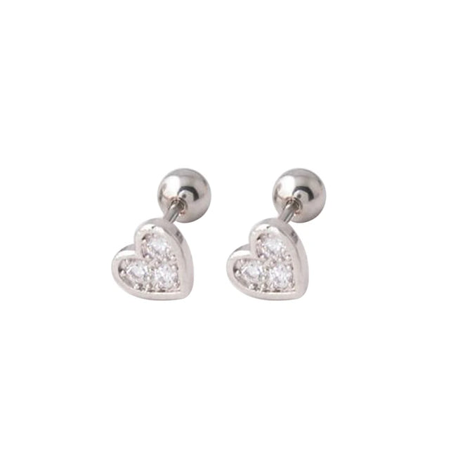 1 Pair Heart Ear Piercing Stud  Cartilage Earring Nose Stud Lip Stud Earring Body Jewelry Flower Sexy Body Piercing Jewelry