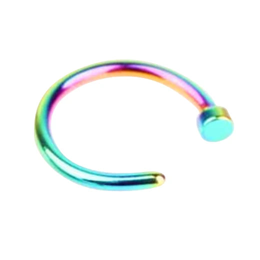 2PCS Stainlees Steel C Shape Nose Ring Women Girls Fake Piercing Hoop Stud Female Body Jewelry Party Gift