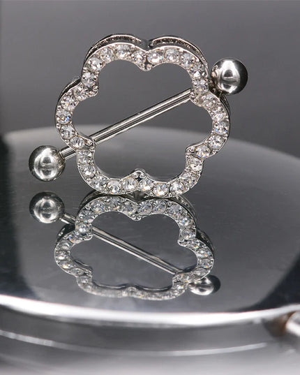 1 Pair Punk Heart nipple piercing jewelry Stainless Steel Nipple Ring Nipple Shield Piercing Jewelry Sexy Body Jewelry For Women