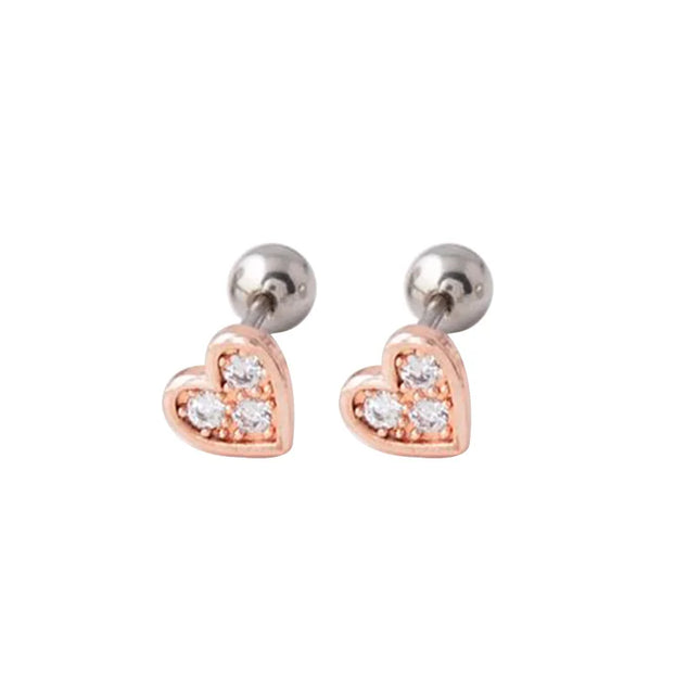 1 Pair Heart Ear Piercing Stud  Cartilage Earring Nose Stud Lip Stud Earring Body Jewelry Flower Sexy Body Piercing Jewelry