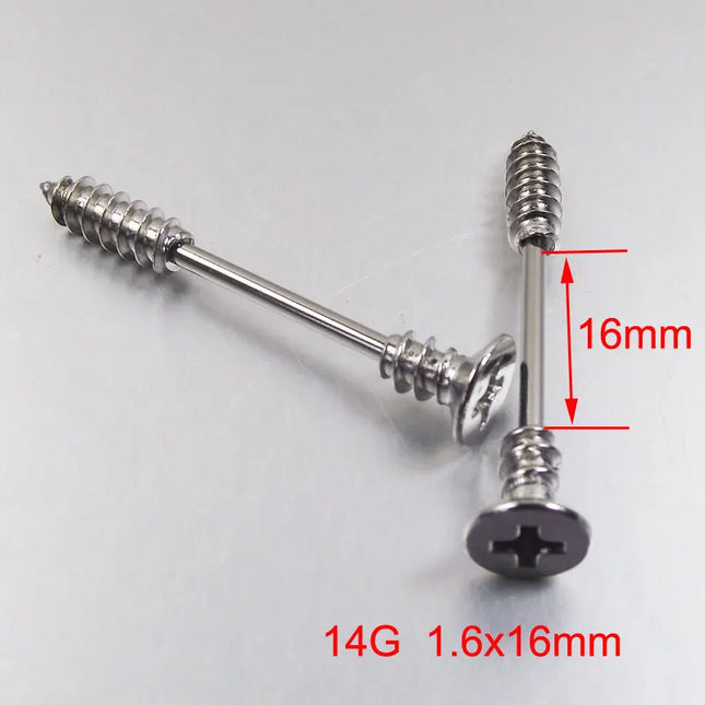 2 pieces 14G 16mm Sexy Mamilo Rings Screw Nipple Ring Barbell Body Piercing Jewelry Love Nipple Bar ring Women Gift
