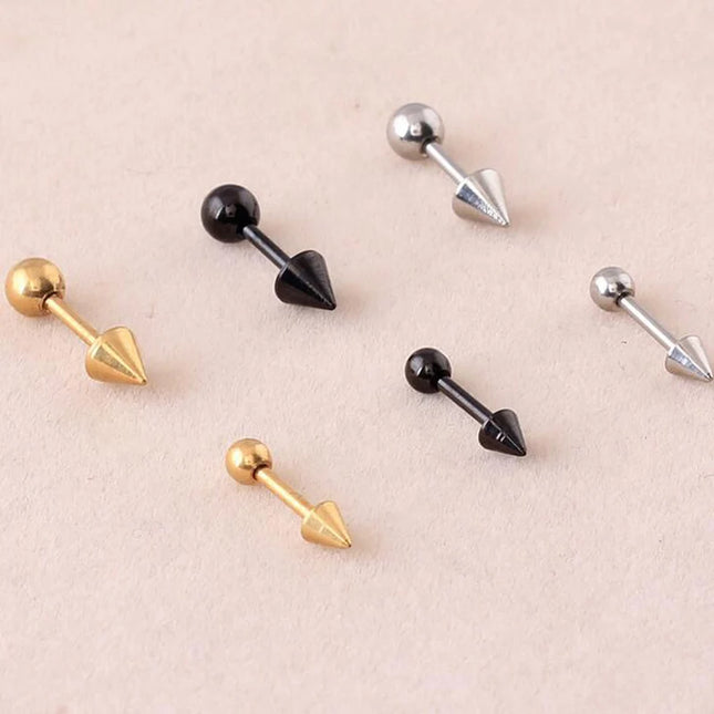 2 piece 1.2x6x3mm 4mm New Ball and Spike Tragus Piercing Stud Earring Tragus Ear Piercing Body Jewelry