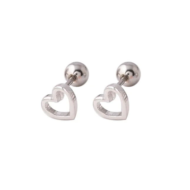 1 Pair Heart Ear Piercing Stud  Cartilage Earring Nose Stud Lip Stud Earring Body Jewelry Flower Sexy Body Piercing Jewelry