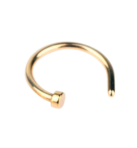2PCS Stainlees Steel C Shape Nose Ring Women Girls Fake Piercing Hoop Stud Female Body Jewelry Party Gift