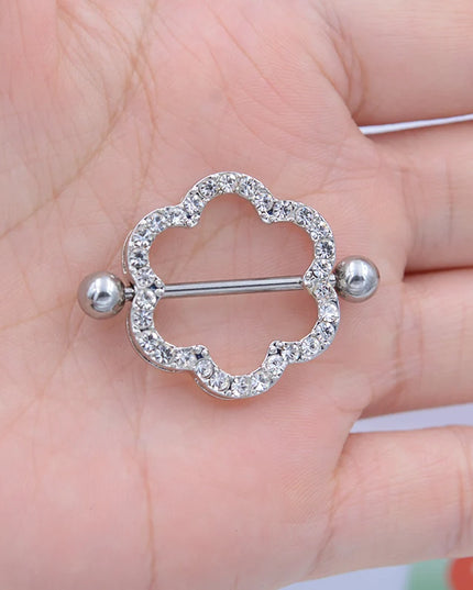 1 Pair Punk Heart nipple piercing jewelry Stainless Steel Nipple Ring Nipple Shield Piercing Jewelry Sexy Body Jewelry For Women
