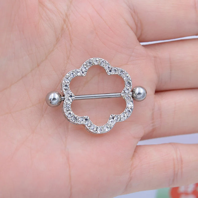 1 Pair Punk Heart nipple piercing jewelry Stainless Steel Nipple Ring Nipple Shield Piercing Jewelry Sexy Body Jewelry For Women