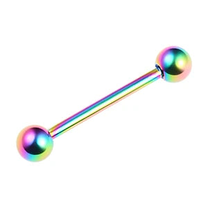 12-18mm 14G Titanium Nipple Piercing Straight Barbells
