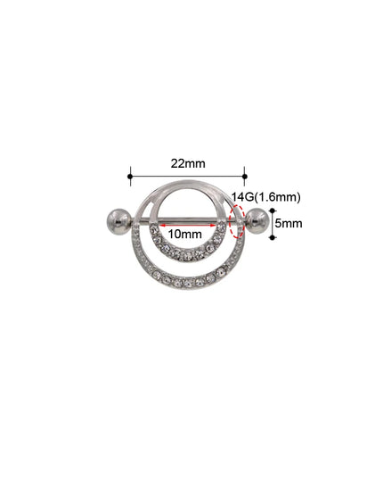 1 Pair Punk Heart nipple piercing jewelry Stainless Steel Nipple Ring Nipple Shield Piercing Jewelry Sexy Body Jewelry For Women