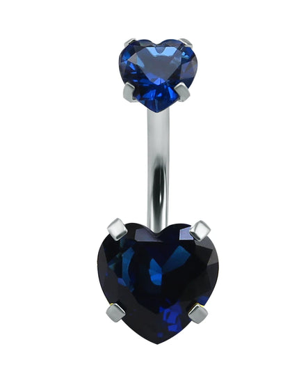 Heart Crystal Belly Button Rings 14G Belly Bar Navel Piercing Jewelry Hot Summer Women Jewelry CZ Navel Piercing  Belly Nombril