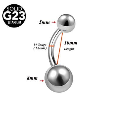 1PC Titanium G23 Belly Button Rings Fashion Hot Sexy Factory Price Simple Lounger Navel Ring Bar Stud Banana Piercing Jewelry