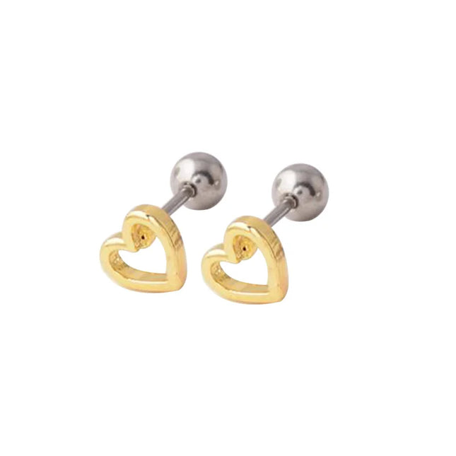 1 Pair Heart Ear Piercing Stud  Cartilage Earring Nose Stud Lip Stud Earring Body Jewelry Flower Sexy Body Piercing Jewelry