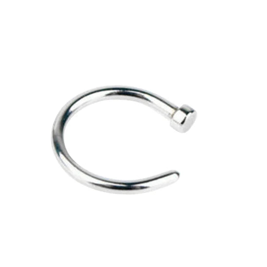 2PCS Stainlees Steel C Shape Nose Ring Women Girls Fake Piercing Hoop Stud Female Body Jewelry Party Gift