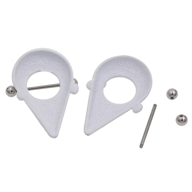 1Pair Chocolate Color Cute Nipple Ring Earring Nipple Piercing 14G 1.6*24mm Sexy Bar Rings Jewelry Creative Punk Body Jewellery