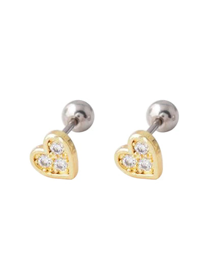 1 Pair Heart Ear Piercing Stud  Cartilage Earring Nose Stud Lip Stud Earring Body Jewelry Flower Sexy Body Piercing Jewelry