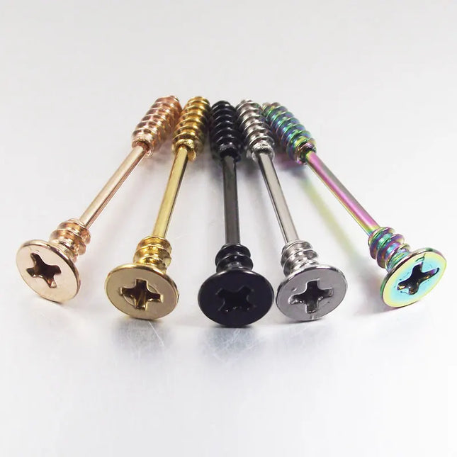 2 pieces 14G 16mm Sexy Mamilo Rings Screw Nipple Ring Barbell Body Piercing Jewelry Love Nipple Bar ring Women Gift