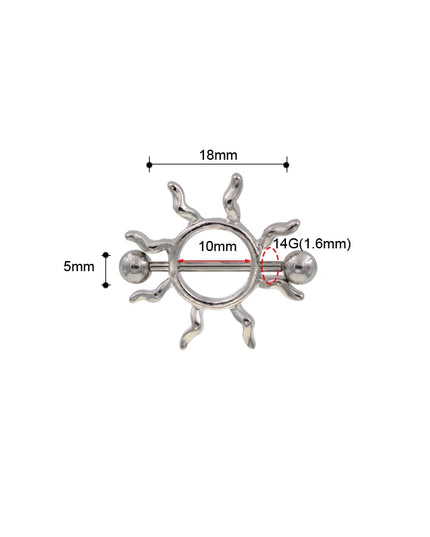 1 Pair Punk Heart nipple piercing jewelry Stainless Steel Nipple Ring Nipple Shield Piercing Jewelry Sexy Body Jewelry For Women