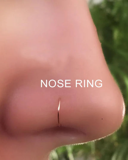 8mm Nose Ring 925 Sterling Silver plain Nose Hoop Piercing 16pcs/pack