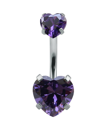 Heart Crystal Belly Button Rings 14G Belly Bar Navel Piercing Jewelry Hot Summer Women Jewelry CZ Navel Piercing  Belly Nombril