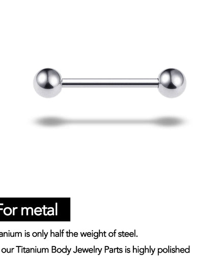 12-18mm 14G Titanium Nipple Piercing Straight Barbells