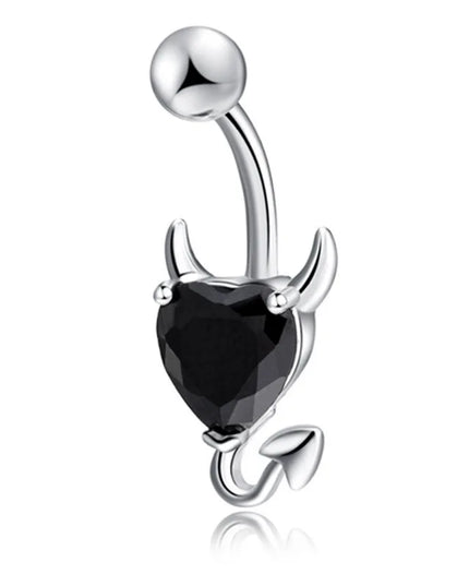 Navel Belly Piercing Button Ring Glitter Love Heart Decor Piercing Navel Nail Sexy for Women Body Jewelry LL@17